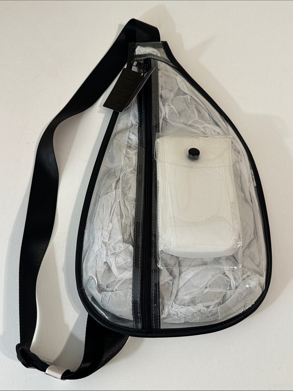 NEW - 21 MEN - FOREVER 21 MENS OVER THE SHOULDER CLEAR BAG